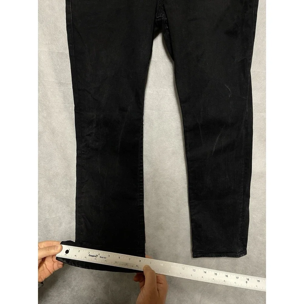 True Religion Jeans Men 33x33 Black Ricky Relaxed Straight Stretch Flap Pockets